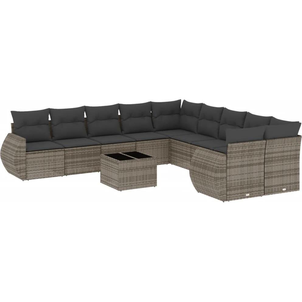 VidaXL, Gartenlounge, 10-tlg. Garten-Lounge-Set mit Kissen