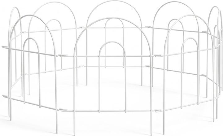 Relaxdays 6x flowerbed fence (240 cm)