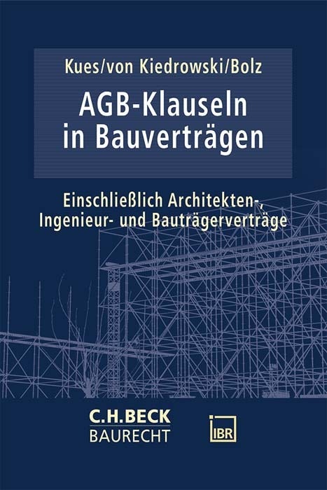 Produktbild AGB-Klauseln in Bauverträgen (Deutsch, Stephan, vonKiedrowski, Bernhard/Bolzua, 2023)