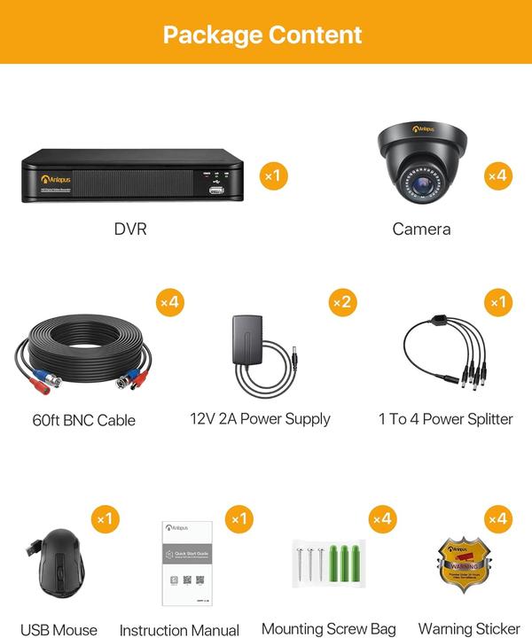 Actual product image Anlapus 1080P HD Überwachungskamera-Set