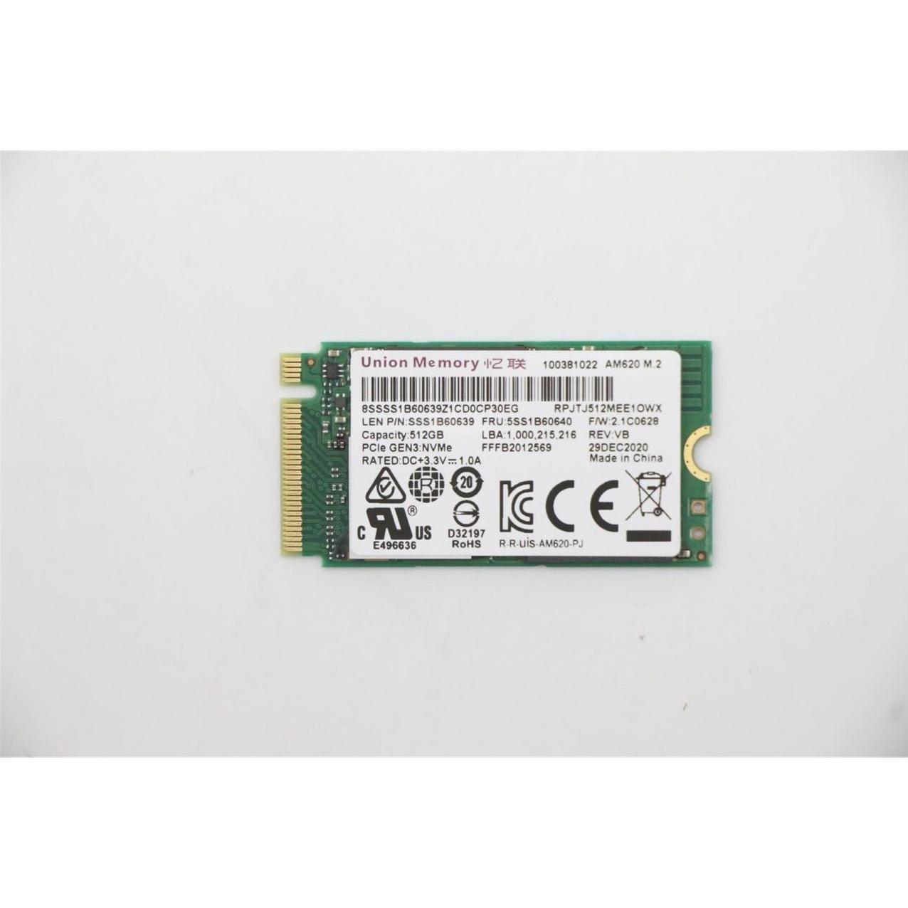 Lenovo UMIS AM620 512GB PCIe 2242 (512 GB, M.2 2242), SSD