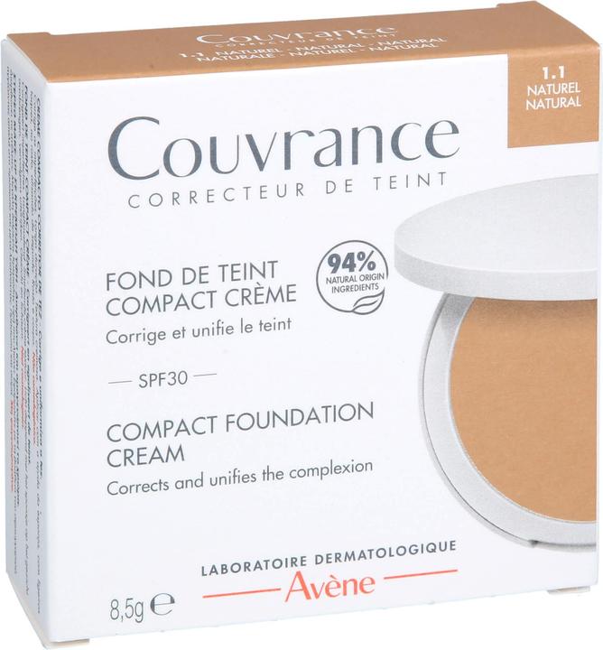 Produktbild Avène Couvrance Kompakt Creme-Make-up Naturel 1.1 mit LSF 30, 8.5 g Creme (Naturel 1.1)
