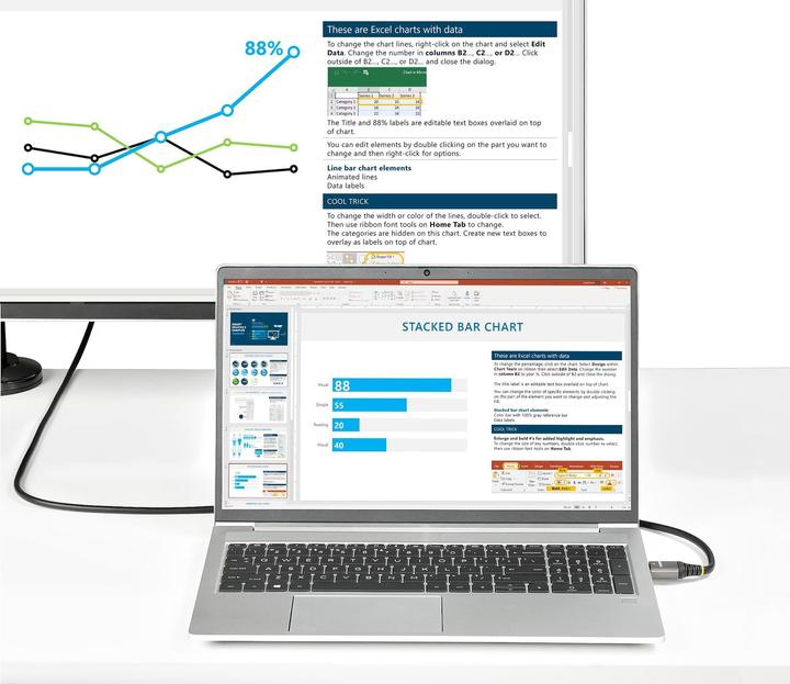 Image du produit StarTech HDMI (Typ A) — HDMI (Typ A) (0.50 m, HDMI, 2.1)