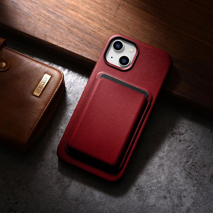 Actual product image iCarer Case Genuine Leather Cases for iPhone 14 Plus Red (MagSafe Compatible) (Apple iPhone 14 Plus)