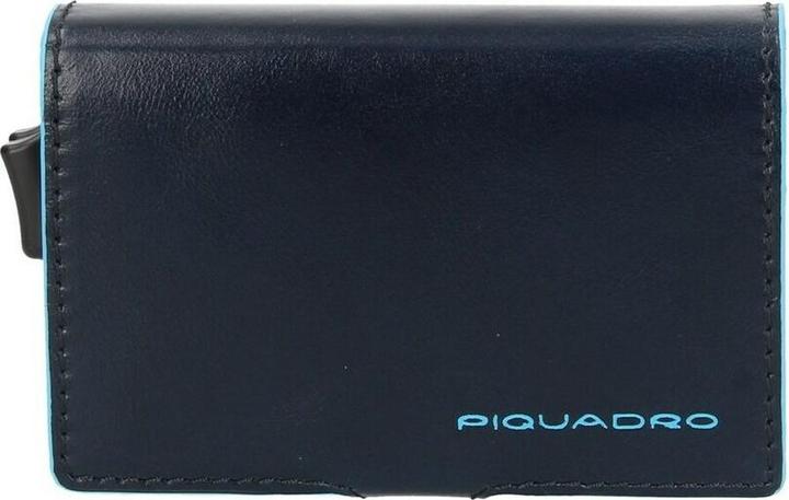 Actual product image Piquadro Blue Square - Double credit card case with sliding system