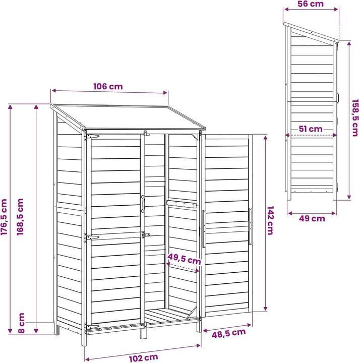 Produktbild vidaXL Garten Shed