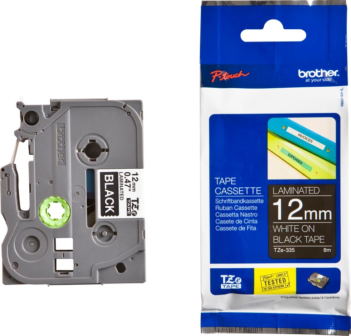 Immagine prodotto Brother TZe-335 (1.20 cm, Nero, Bianco)
