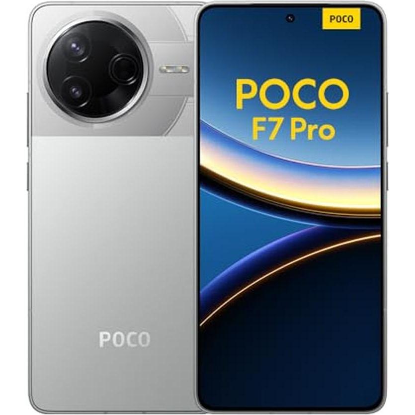 Xiaomi POCO F7 Pro Smartphone 12512 Silver 6000mAh Battery 90W HyperCharge HyperAI (Silber), Smartph