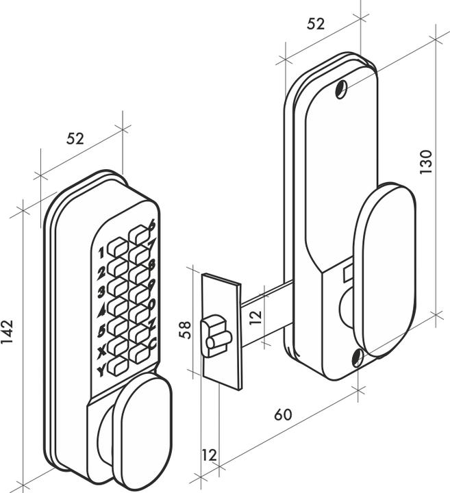 Actual product image Thirard Security combination lock (Electronic numerical code)