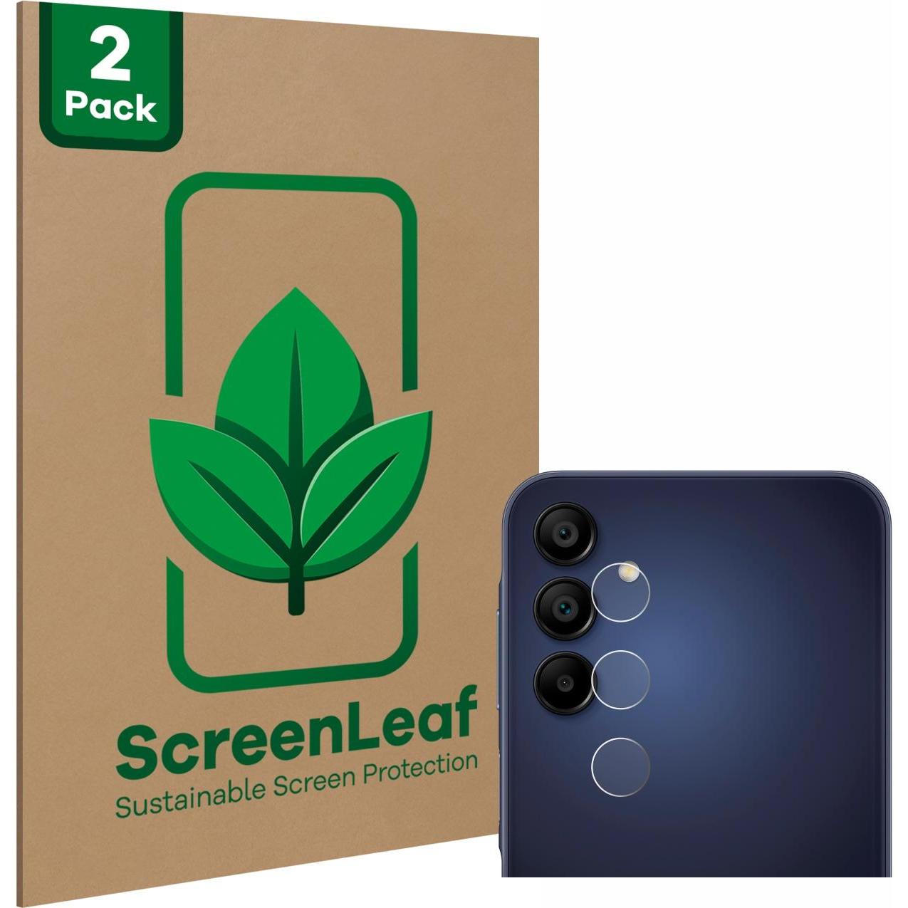 ScreenLeaf Schutzfolie nachhaltiger Displayschutz Displayschutzfolie Folie Klar Transparent (2 Stück, Samsung Galaxy A15...