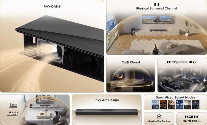Actual product image TCL Q65H 5.1 Dolby Atmos Soundbar (580 W, 5.1 channels)