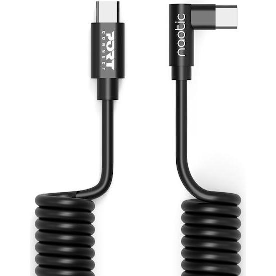 Port Designs SPRING CABLE USB C 90 TO USB C-60W -10 PACK+1 YEAR WARANTY 20/60/20 (1 m, 60 W) (900054P10)