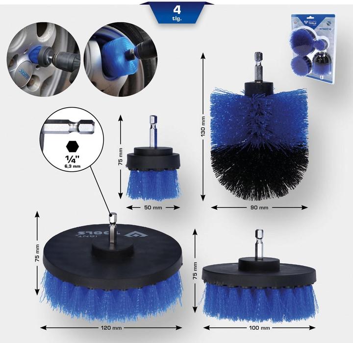 Actual product image Brilliant Tools Brush attachment set