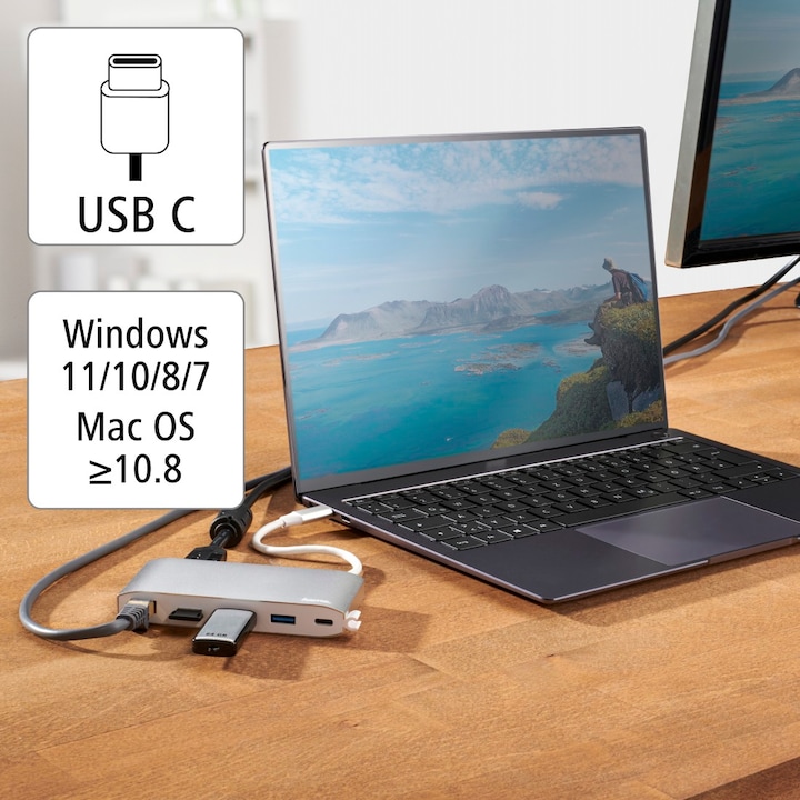 Produktbild Hama USB-C-Multiport Adapter (USB-C, 1 Ports)
