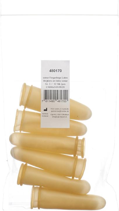 Produktbild Sanor Fingerling Latex Grösse 3 gepudert leicht (0.07 m)