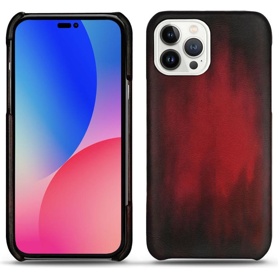 Noreve Lederschutzhülle (Apple iPhone 14 Pro Max), Smartphone Hülle, Rot
