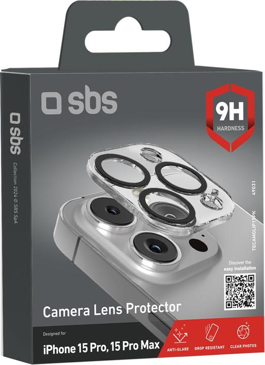 Image du produit SBS Verre SP Lentille de la caméra iPhone 15 Pro/15 Pro Max (1 pcs, Apple iPhone 15 Pro, Apple iPhone 15 Pro Max)
