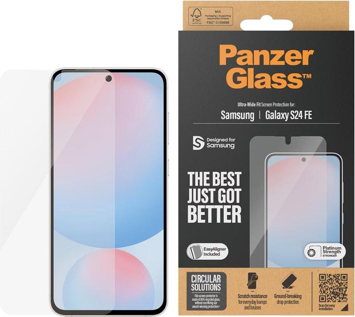 Actual product image PanzerGlass Ultra-Wide Fit (1 Piece, Samsung Galaxy S24 FE)