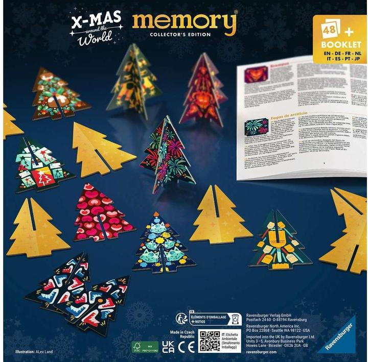 Actual product image Ravensburger 22350 Collector's memory® Christmas - The world-famous memory game with (English, German, Italian, French, Portuguese, Spanish, Japanese, Dutch)