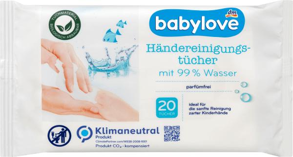 Actual product image dm babylove Hand cleaning wipes (20 Piece)