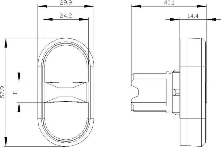 Actual product image Siemens SIRIUS ACT double pushbutton front element plastic, white/black