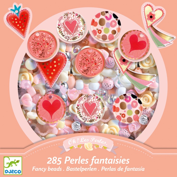 Actual product image Djeco Fashion beads hearts