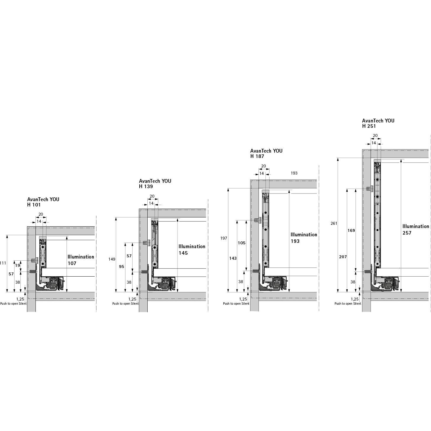Thumbnail - Hettich, Möbelausstattung, Designprofil AvanTech YOU Illumination zur Akzentbeleuchtung (1 Stk.)