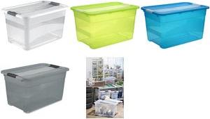 Immagine prodotto keeeper Contenitore ""cornelia"", 52 litri, grigio cristallo trasparente, con coperchio, coperchio con (52 l)