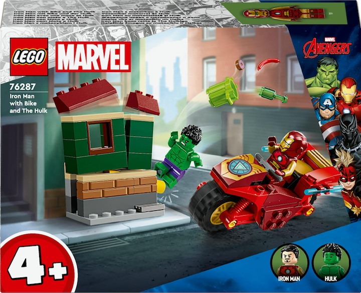 LEGO Iron Man con la moto e Hulk (76287, LEGO Marvel)
