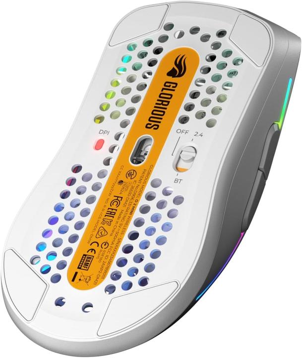 Actual product image Glorious Model O 2 Mini Wireless Gaming Mouse, White (Matte) (Cable, Wireless)