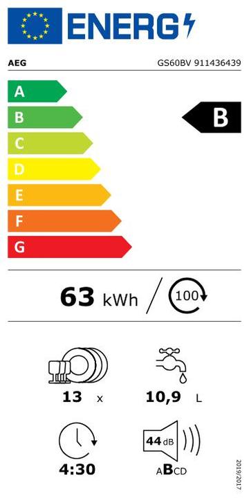Label énergétique AEG GS60BV