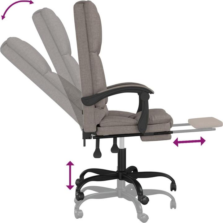 Immagine prodotto vidaXL Massage-Bürostuhl (46.50 - 56 cm)