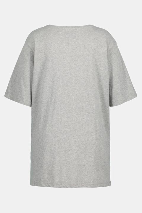 Actual product image Ulla Popken Basic V-Neck Relaxed Fit Short Sleeve Tee (42, 44)