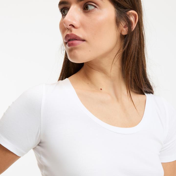 Produktbild La Redoute Collections T-Shirt mit rundem Ausschnitt (XS)