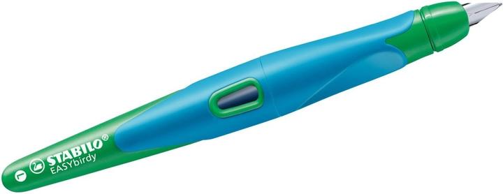 Image du produit STABILO Stylo plume EASYbirdy L, gaucher, bleu/vert Largeur de plume : A, stylo ergonomique pour l'école,... (Bleu/vert, 1 x)