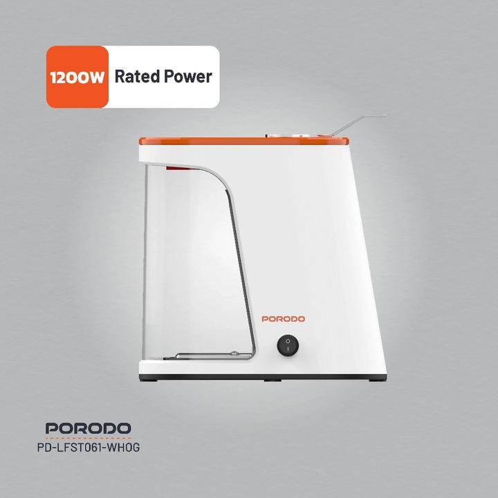 Image du produit Porodo Lifetsyle 1200W Abnehmbarer Tank Popcornmaschine - Weiss und Orange