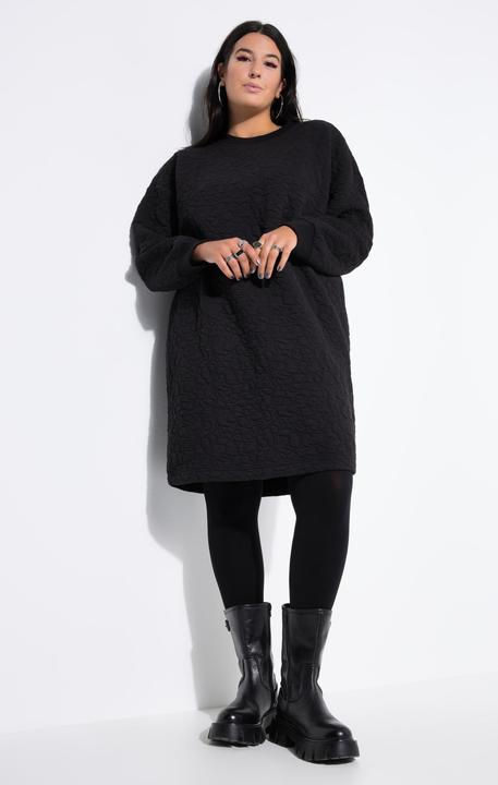 Image du produit Studio Untold Robe mini en molleton, coupe oversize, matelassage léopard (50, 52)