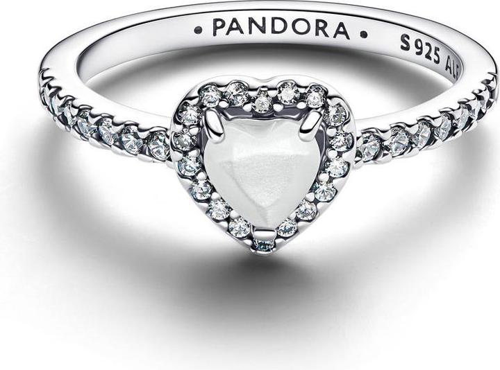 Produktbild Pandora Erhabenes Weisses Herz Ring (56, 925 Silber)