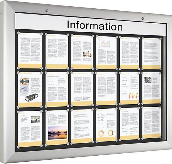 Actual product image kaiserkraft Display case for indoor and outdoor use (Magnet board, 138 x 102.50 cm)