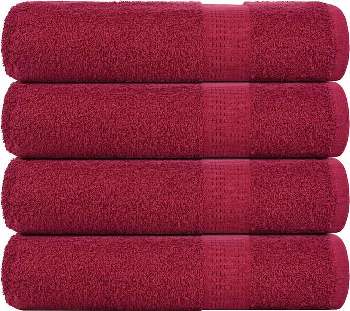 Produktbild VidaXL Handtücher 4 Stk. Bordeauxrot 50x100 cm 360 g/m² 100% Baumwolle (50 x 100 cm)