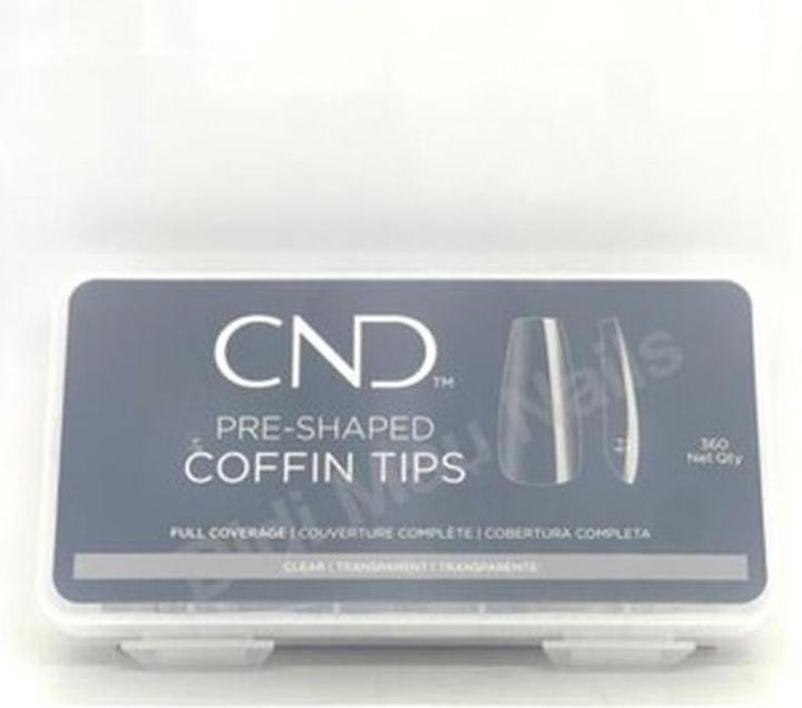 Actual product image CND Preformed Coffin Tips 360ct