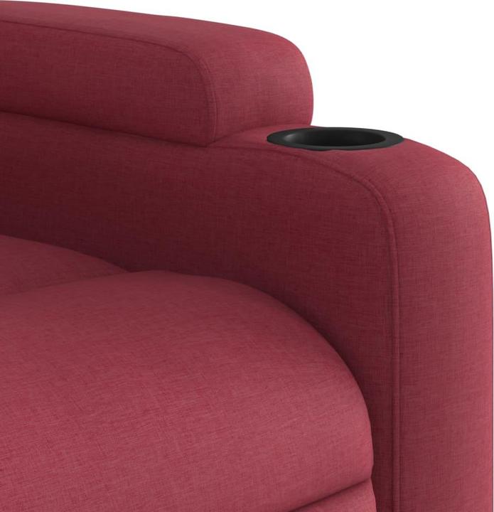 Immagine prodotto vidaXL Poltrona massaggiante in tessuto rosso vino,Colore: Rosso vino,Materiale: Tessuto