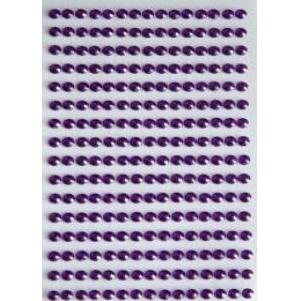Brewis Selbstklebende Strasssteine ​​Lila 6mm 140 Stk