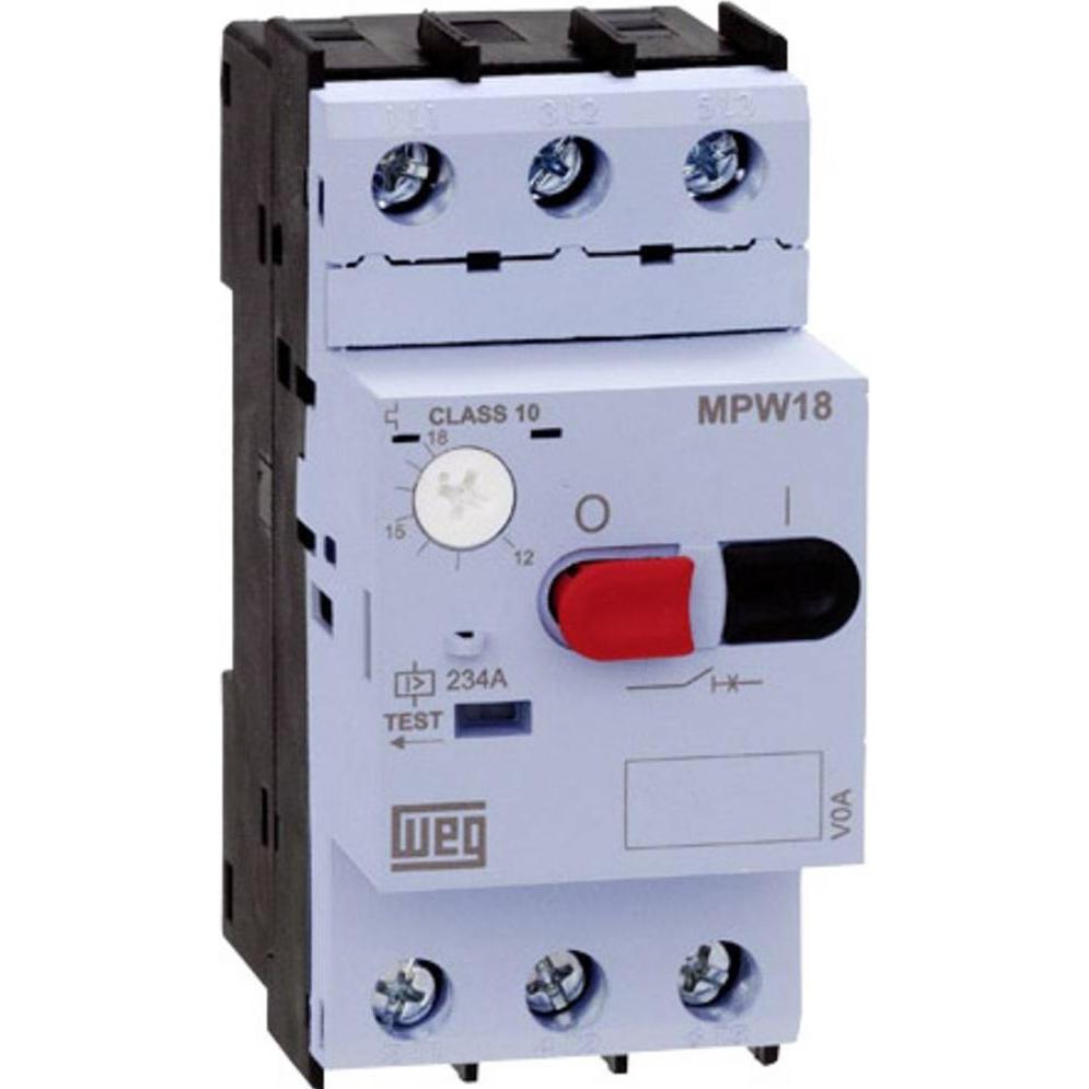Weg, Schutzschalter, 12429372 MPW18-3-U010 Motorschutzschalter einstellbar 10 A 1 St.
