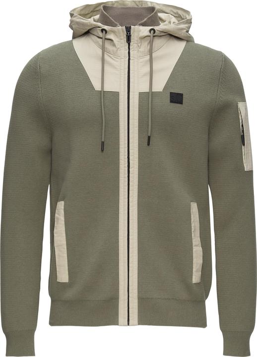 Produktbild s.Oliver Strickjacke Hybridstrickjacke mit Kapuze aus Fabricmix (M)