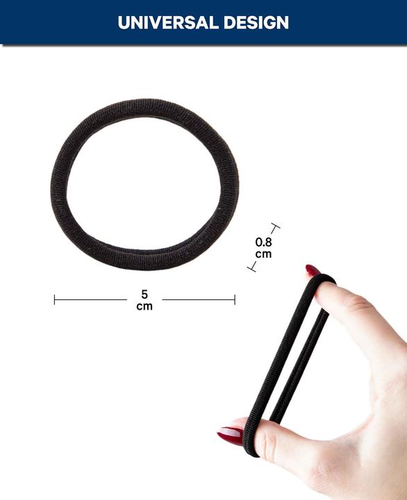 Image du produit Noya Haargummis, schwarz, 9 Stk. (Élastiques à cheveux)