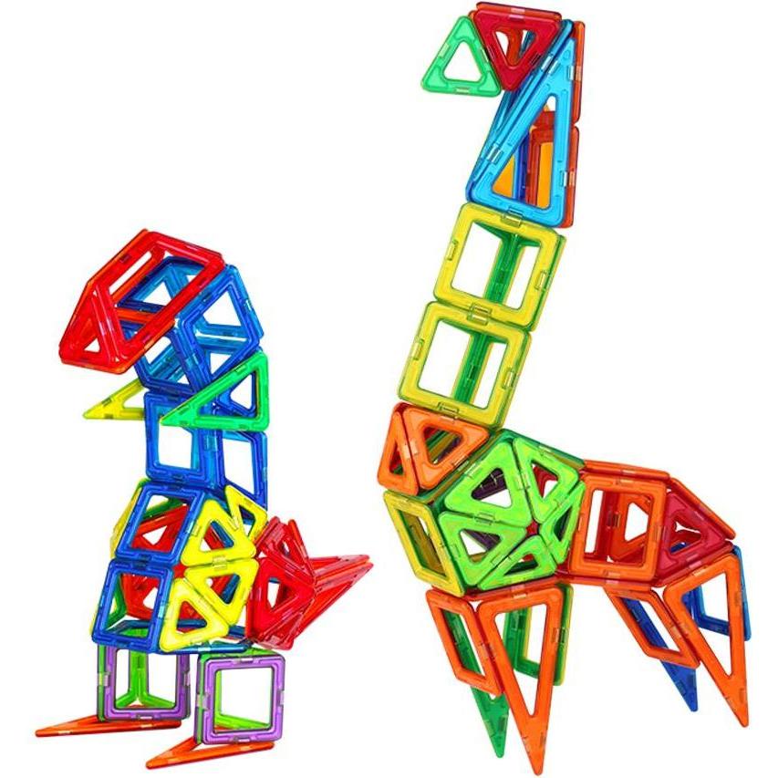 JTI Magnetische Bauteile - Ein perfektes Geschenk für Kinder (110 Stück)