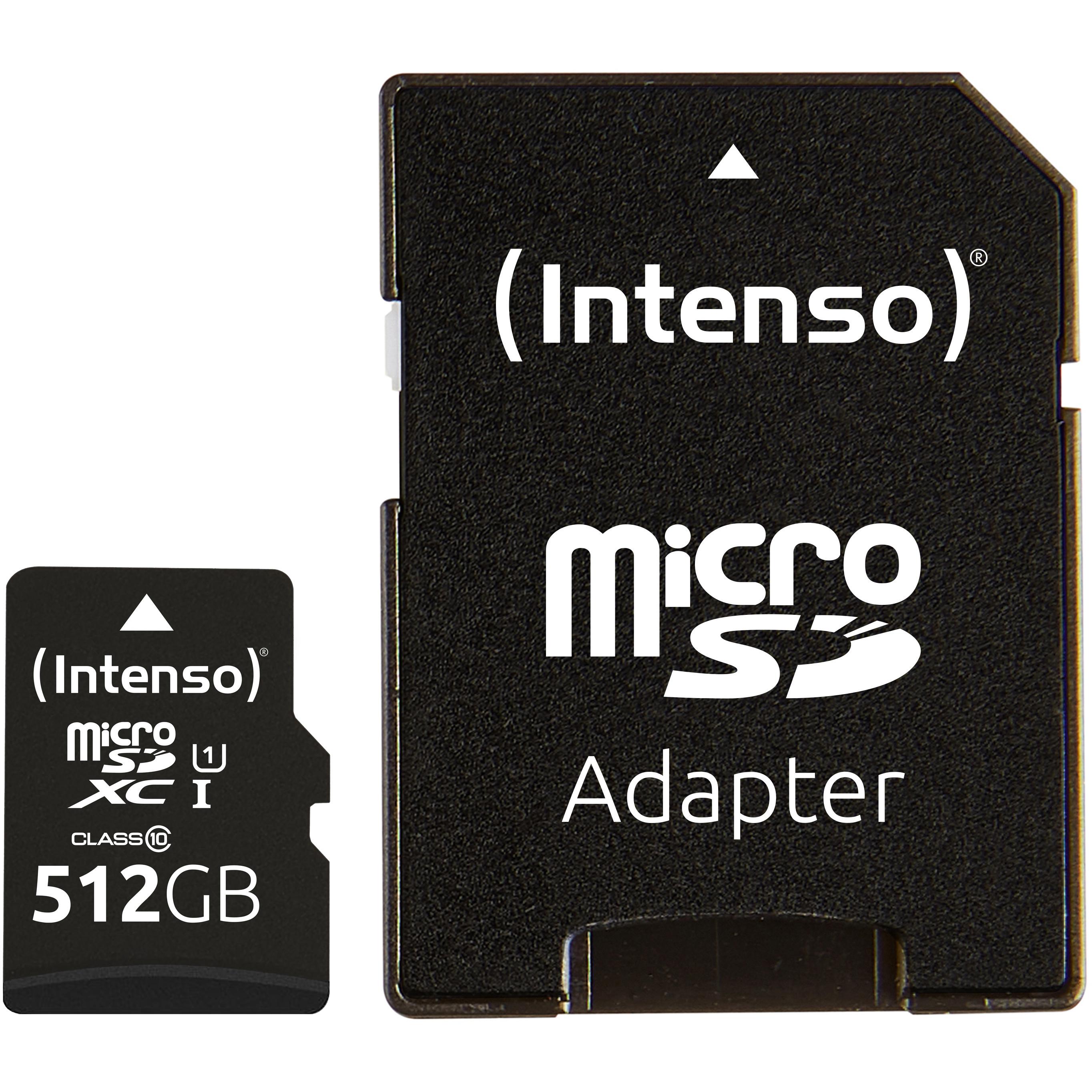 Thumbnail - Intenso UHS-I Premium (512 GB, microSDXC, U1, UHS-I), Speicherkarte, Schwarz