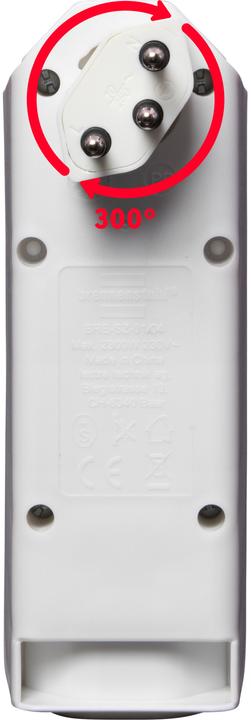 Produktbild Brennenstuhl cleverLINE Abzweigstecker 3+1 fach weiss, drehbar bis 300° (ohne Aufhänger) *CH* (Typ 13, 4 x)
