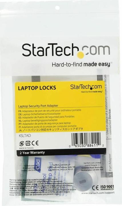 Produktbild StarTech Adapter-Kit für Sicherheitssteckplätze - K-Steckplatz-Verriegelungsplattenadapter für